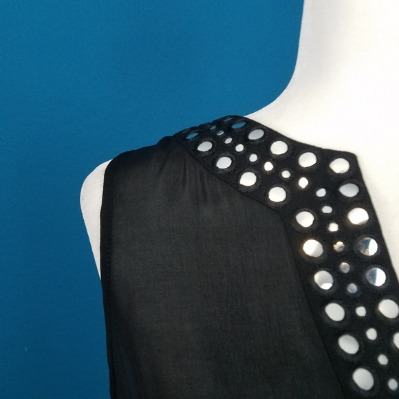 🆕️ 🎬 MICHAEL KORS Boho Sheer Embellished Retro Tunic // (NWOT) - Picture 6 of 6